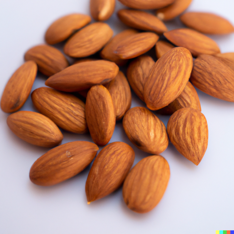 attractive fresh almonds